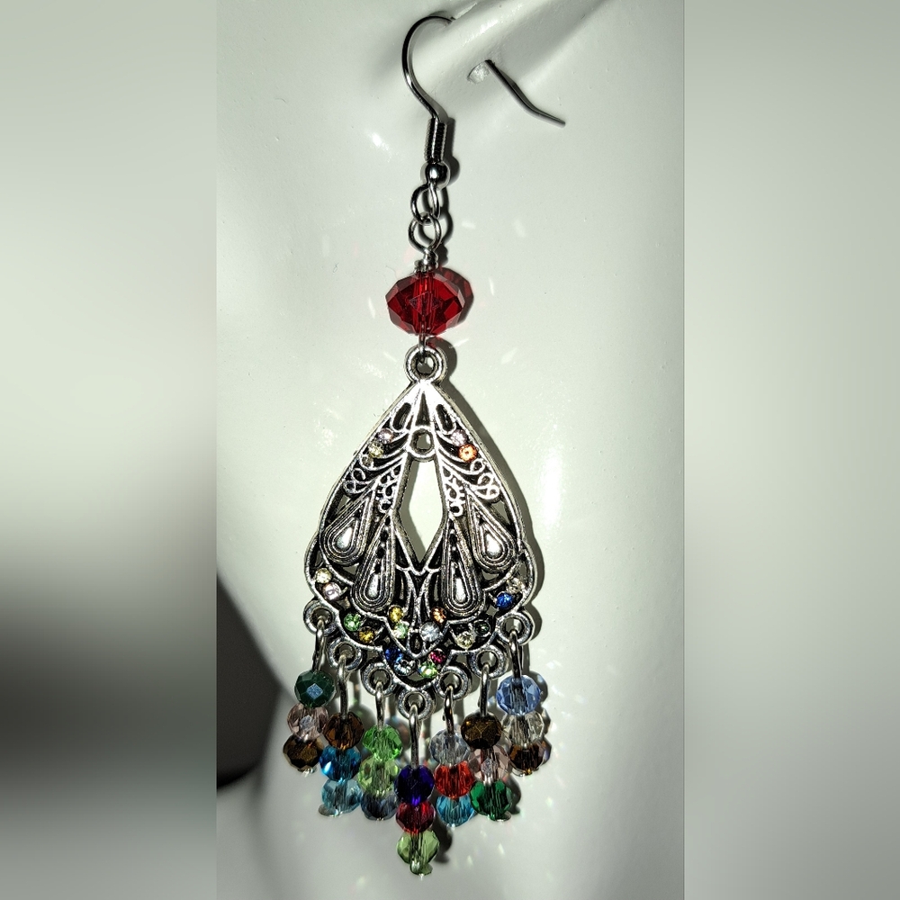 Genuine Swarvoski Austrian Crystal Rhinestone & Glass Crystal Earrings